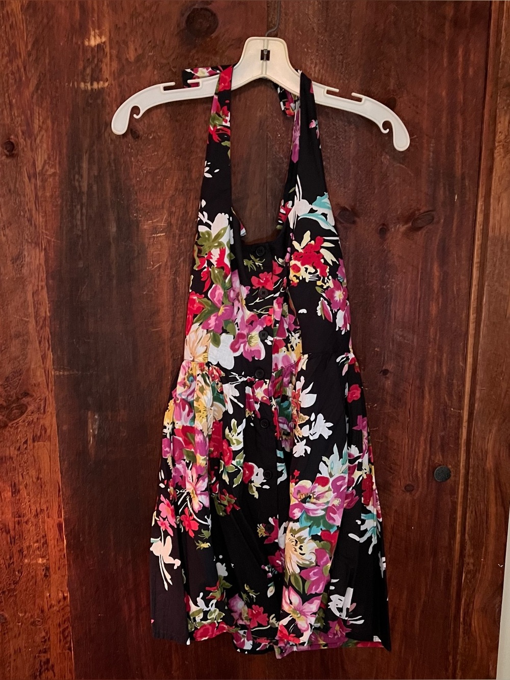 Women’s floral sundress- Black/Pink